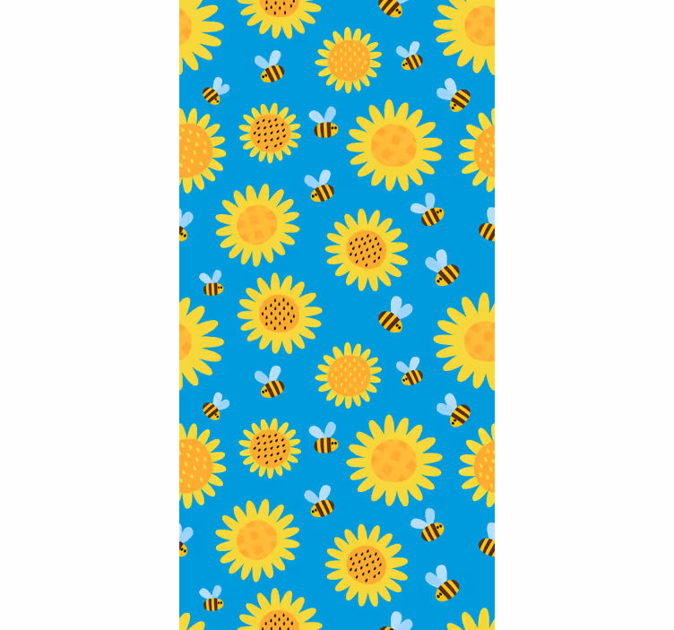 Tapete za zid Cvijeće sunčani cvjetni uzorak - TenStickers