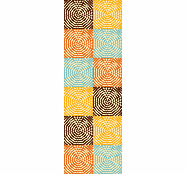Tapete za zid Geometrijski geometrijski spiralni kvadrati - TenStickers