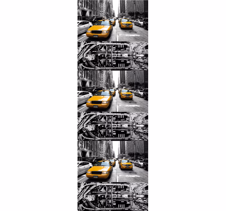 Tapete za zid grada i zemlje urbana taksi scena - TenStickers