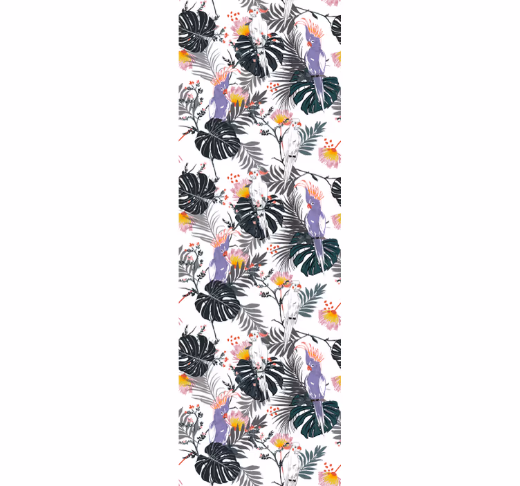 Tapete za zid Priroda flora tropskih ptica - TenStickers