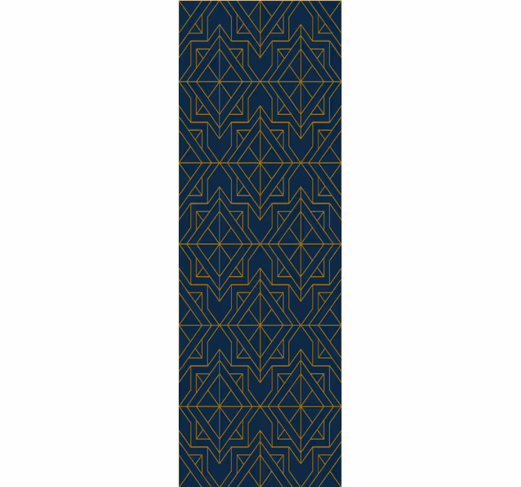Elegantna art deco tamnoplava ukrasna tapeta - TenStickers