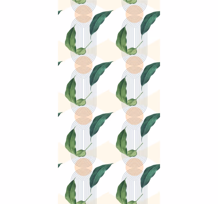 Tapete za zid Lišće lisnato geometrijski - TenStickers