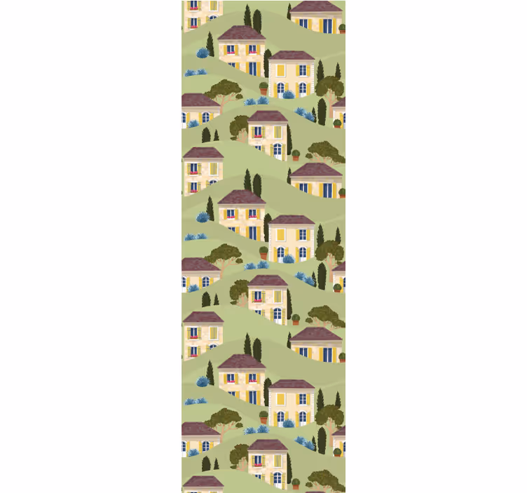 Zidne tapete za dječju sobu uzorak seoske vile - TenStickers