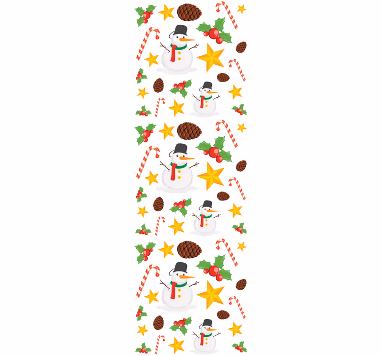 Tapete za zid božić svečani uzorak snjegovića - TenStickers