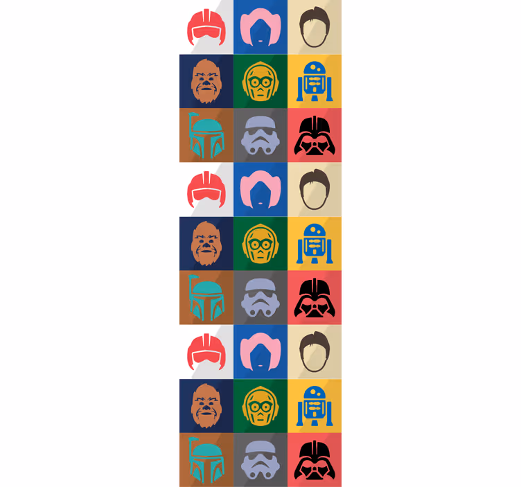 Tapete za zid Umjetnost ikonska mreža likova - TenStickers