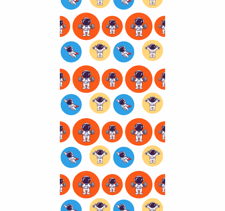 Zidne tapete za dječju sobu astronaut uzorak zabava - TenStickers