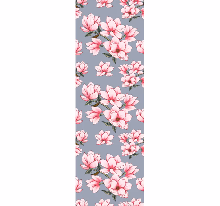 Tapete za zid Cvijeće ružičasti uzorak magnolije - TenStickers