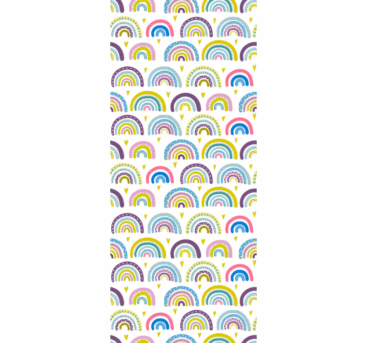 Zidne tapete za dječju sobu u šarenom uzorku duge - TenStickers