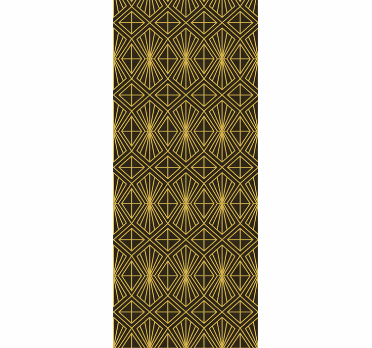 Geometrijski art deco uzorak u zlatnim tapetama - TenStickers