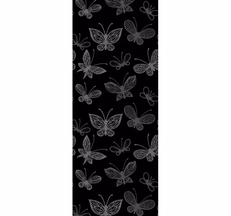 Leptir pozadine elegantne crne siluete - TenStickers