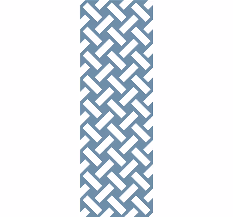 Geometrijski plavi kvadratni uzorak tapeta - TenStickers