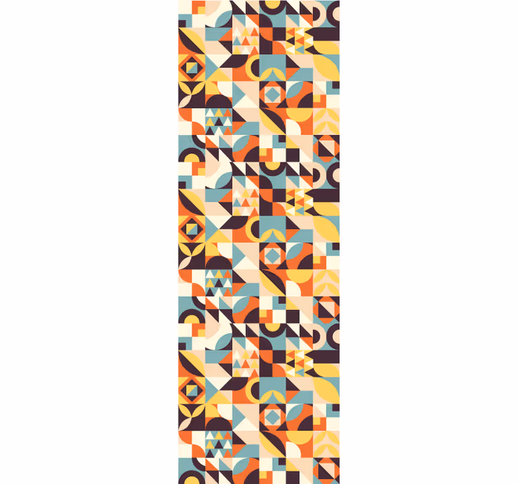 Tapete za zid Geometrijski retro mozaik u boji - TenStickers