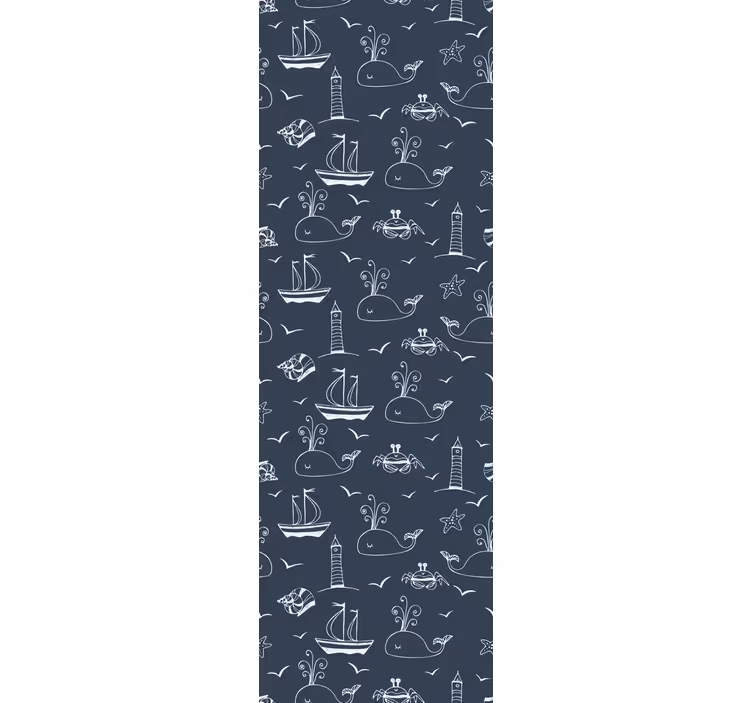 Tapete za zid  riba kit nautička scena - TenStickers
