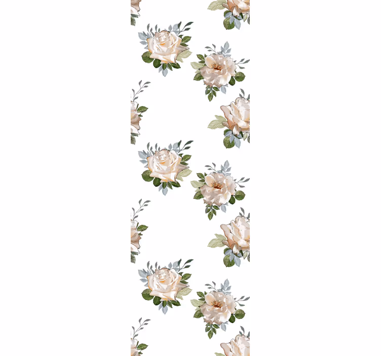 Tapete za zid Cvijeće elegantne zlatne ruže - TenStickers