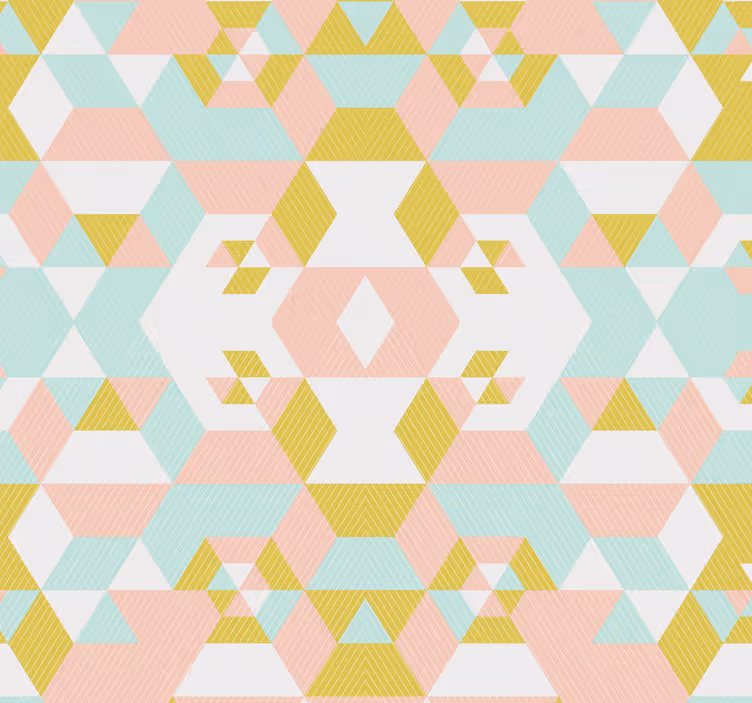 Tapete za dnevni boravak geometrijski pastelni uzorak - TenStickers