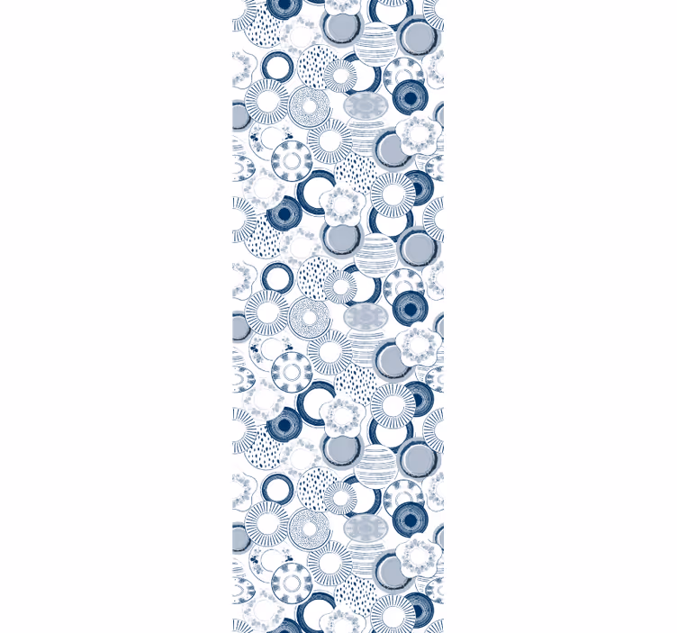 Delfts plava ukrasna tapeta - TenStickers