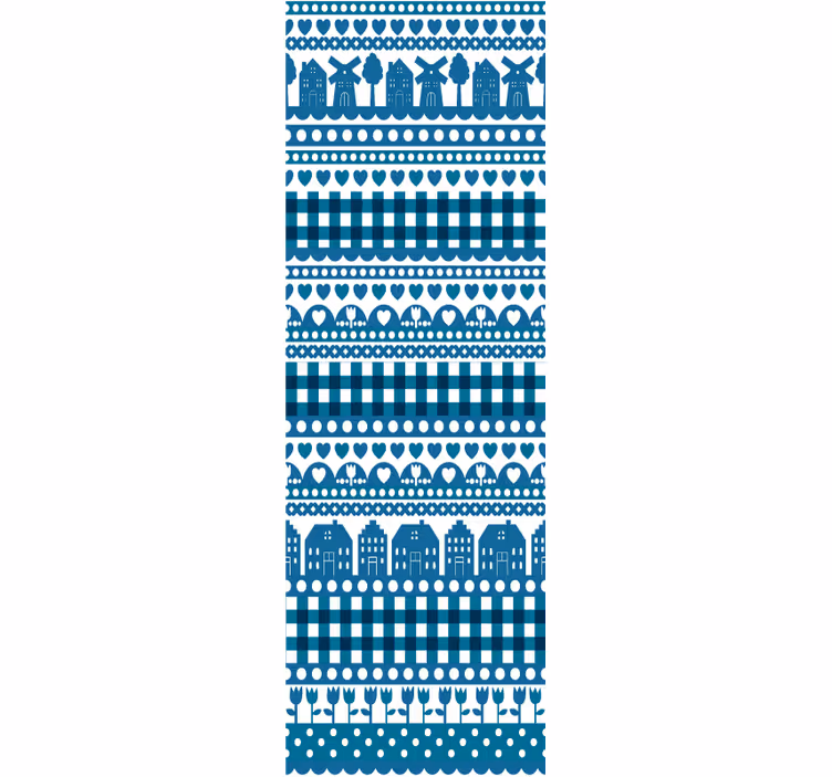 Pozadina delft plave zemlje - TenStickers