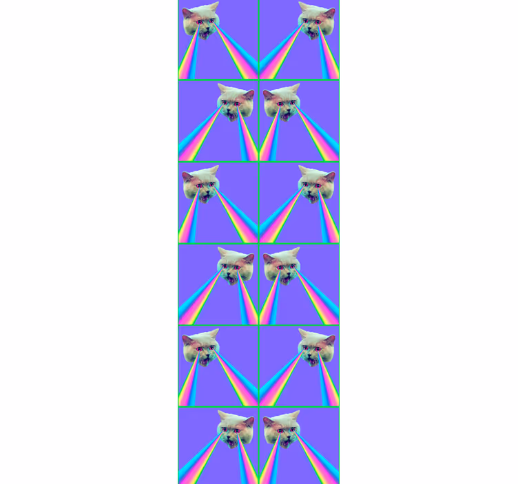 Vaporwave laser cat tapeta - TenStickers