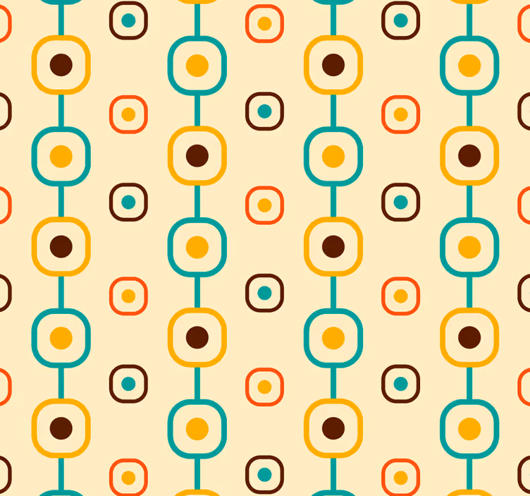 Geometrijska vintage pozadina 60-ih - TenStickers