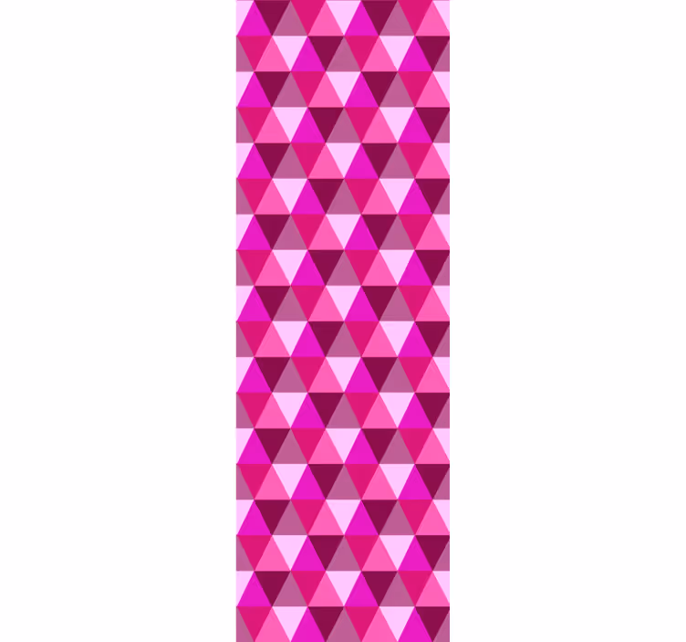 Fuksija geometrijska ružičasta tapeta - TenStickers