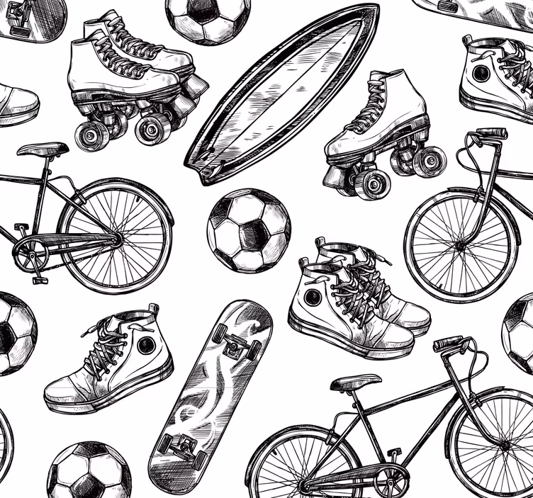 Sportske crteže starinske pozadine - TenStickers