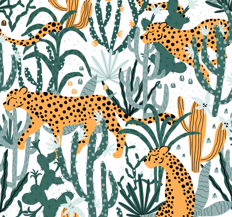 Tapete za zid Leopard leopard u džungli - TenStickers