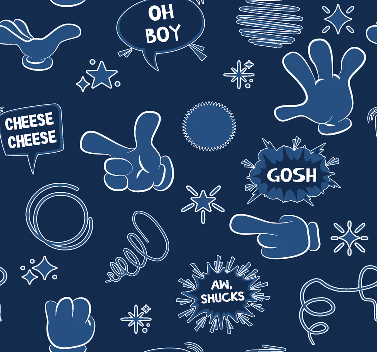 Mornarica tapete komični stil - TenStickers