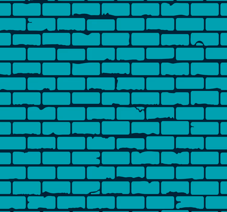 Zidne tapete cigla teal brick iluzija - TenStickers