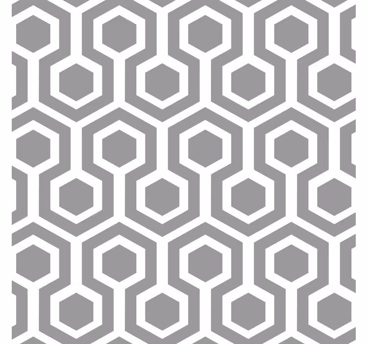 Geometrické tapeta šesterokutni sivi uzorak - TenStickers