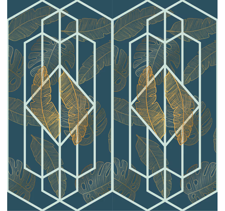 Geometrické tapeta tropski dizajn - TenStickers