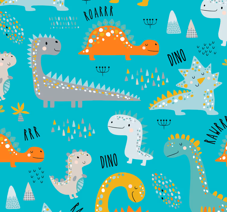 Tapete za zid Dinosaura zadovoljstvo dinosaura - TenStickers