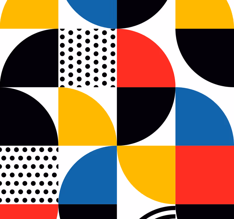 Tapete za zid Geometrijski spajanje geometrijskih krugova - TenStickers