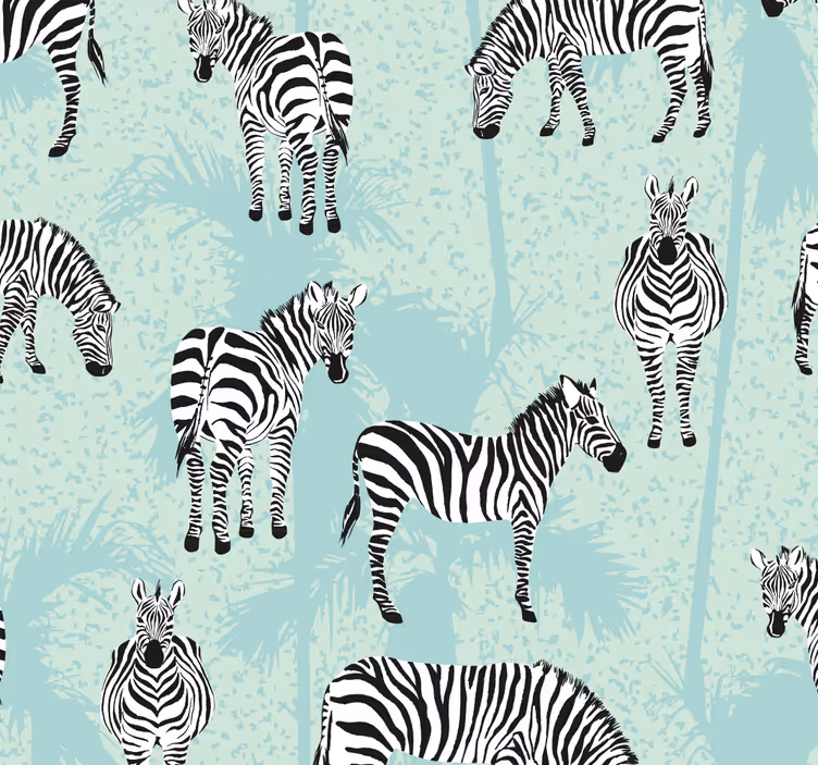 Tapete za zid Zebra zebrastog uzorka - TenStickers
