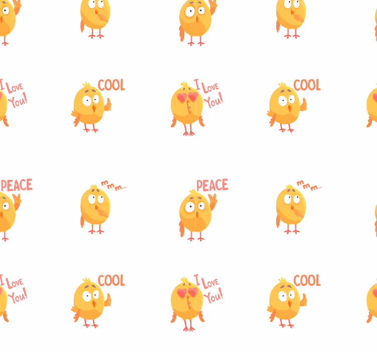 Tapete sa životinjama pile crtani uzorak - TenStickers