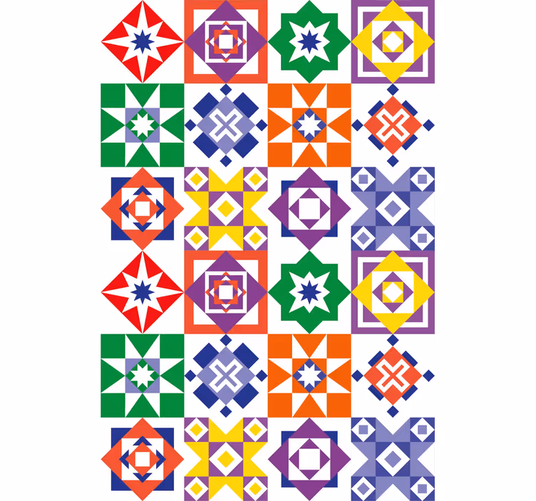Tapete za zid pločice višebojni dizajn - TenStickers