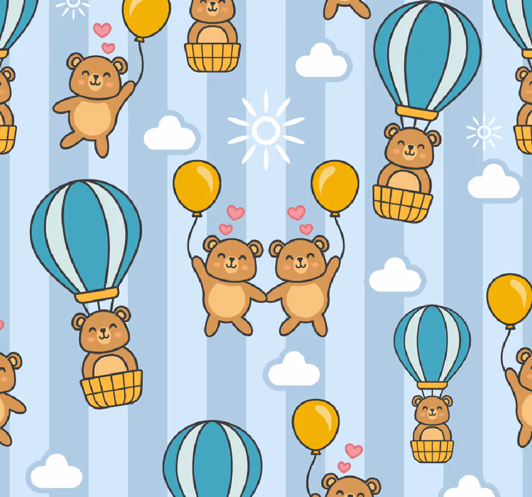Tapete za dječju sobu medići s balonima - TenStickers