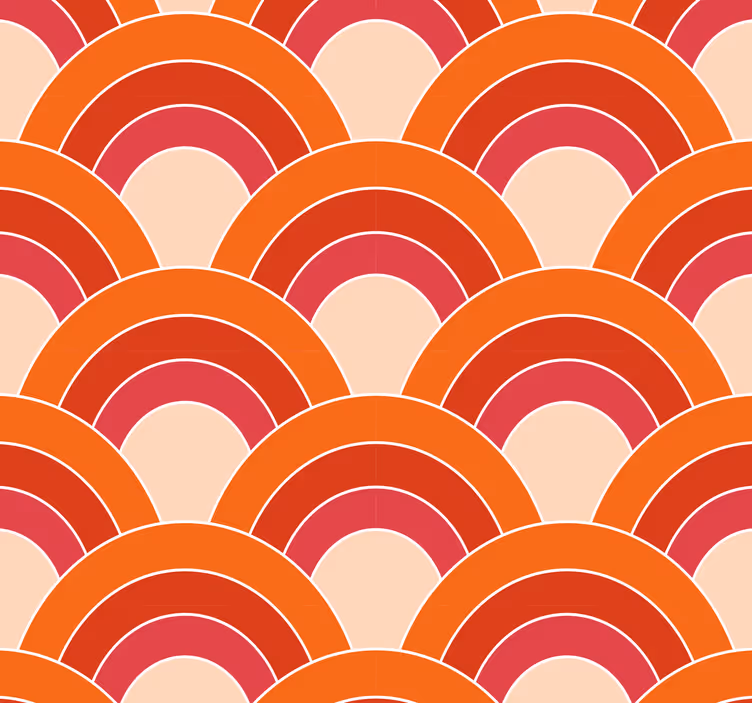 Geometrijske latice groovy pattern art wallpaper - TenStickers