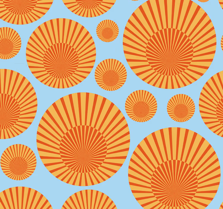 Pozadina geometrijskog oblika sunčevih zraka 70-ih - TenStickers