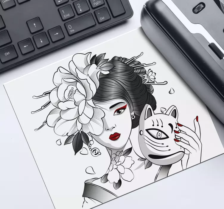 Gotska anime djevojka podloga za miš - TenStickers