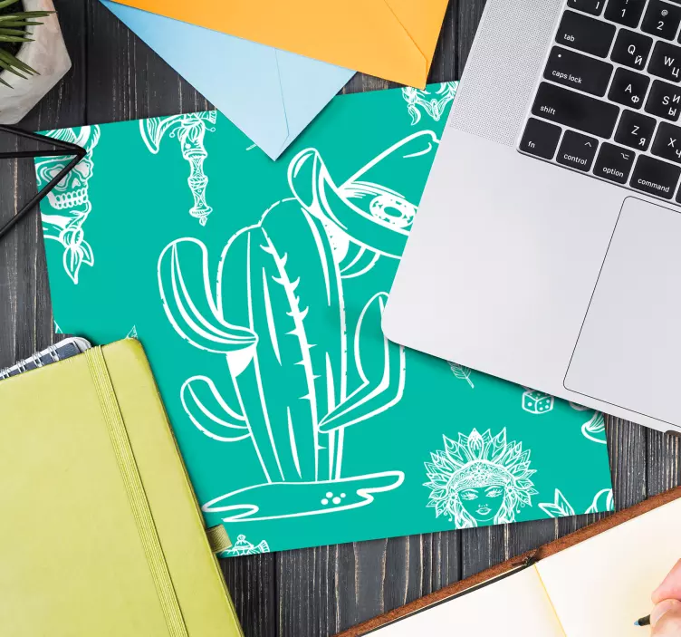 Jastučić za miš kaktus i šešir zapadnog uzorka - TenStickers