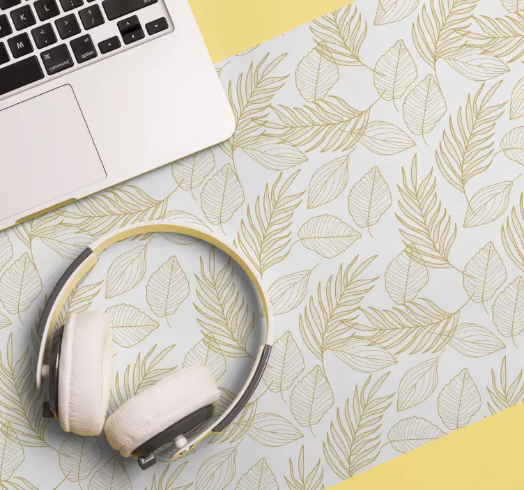 Lišće palmi bež izvorna podloga za miša - TenStickers