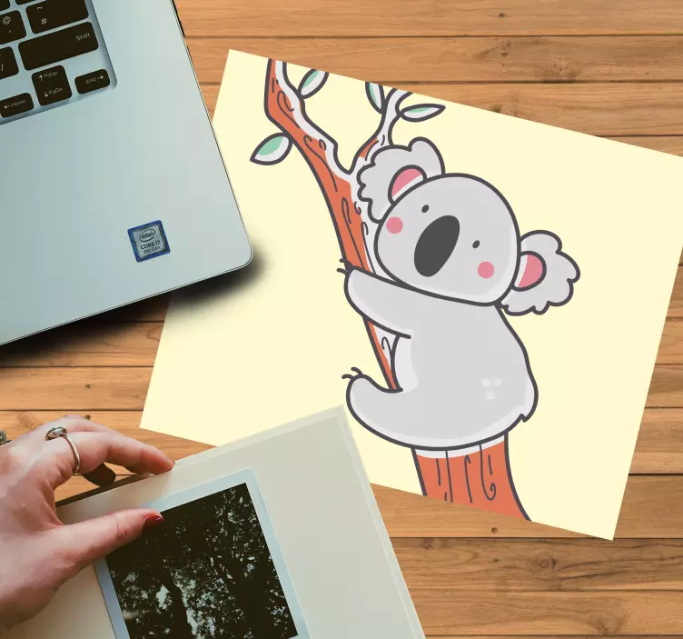 Penjanje nacrtana koala crtani originalni podloga za miš - TenStickers