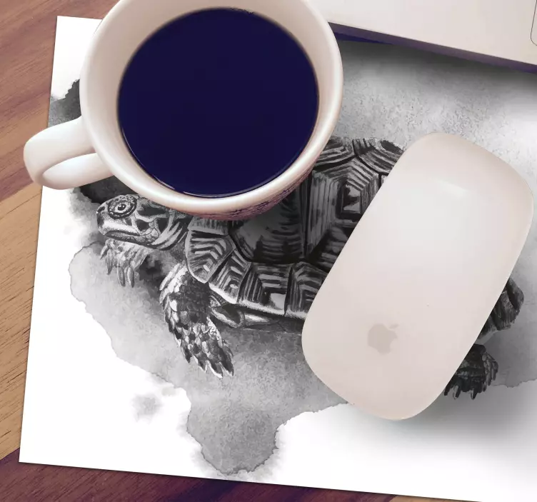 Podloga za miš izvornik ilustracija kornjače s uzorkom - TenStickers