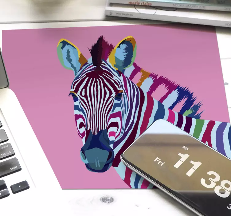 Cool pop art zebra podloga za miša - TenStickers