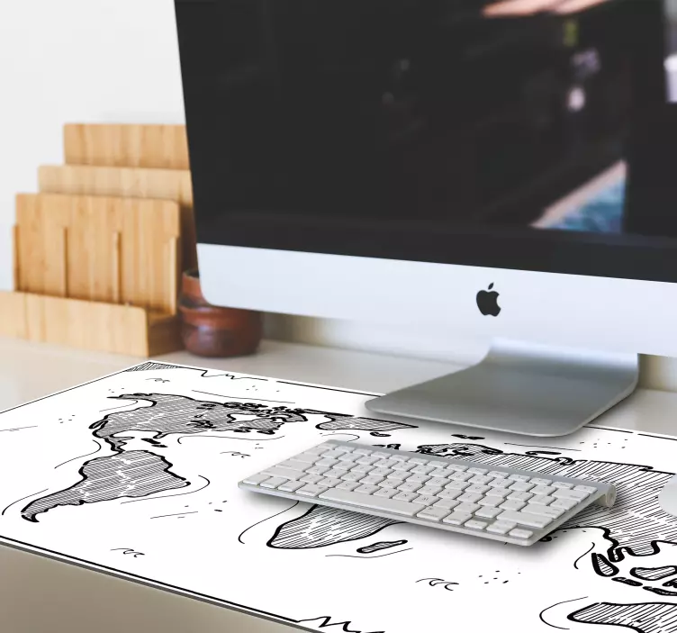 Reljefna karta svijeta karta svijeta podloga za miš - TenStickers