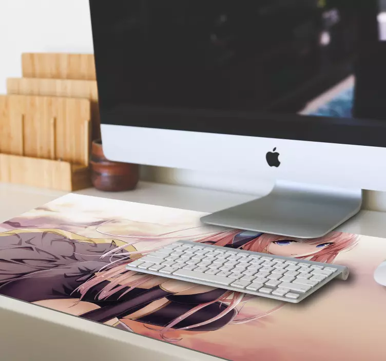 Sexi djevojka s ružičastom kosom anime jastučić za miš - TenStickers