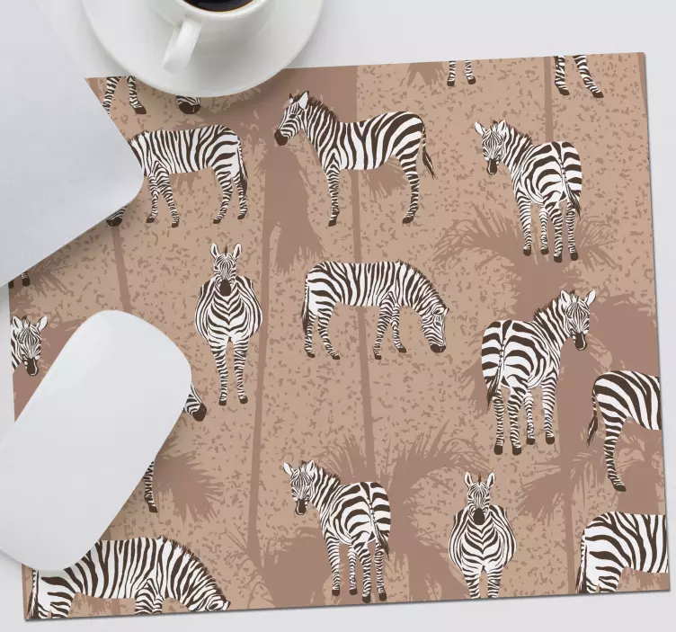 Smeđa podloga za miša zebra palme - TenStickers