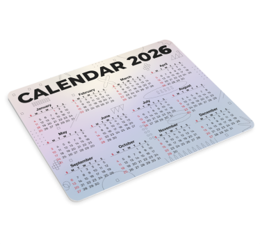 Podloga za miš s kalendarom 2026. - TenStickers