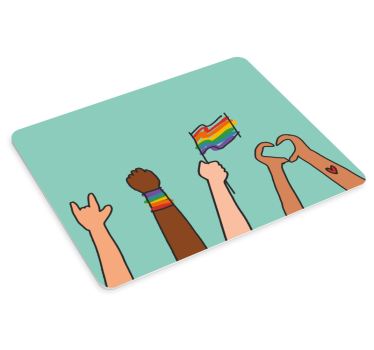 Podloga za miš izvornik šarene ruke jedinstva - TenStickers