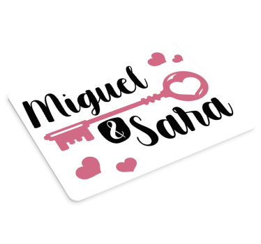 Romantični ključ prilagođeni otirač za miš - TenStickers